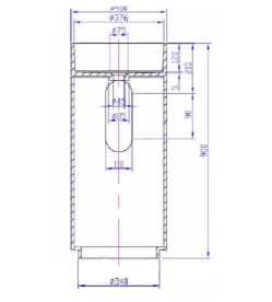 Раковина окремостояча ISTONE COLLEEN WD38374 hight glossy black