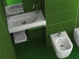 Раковина підвісна Hatria Area 70х35.4 см чаша зліва санфарфор білий YXDK01