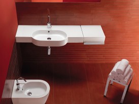 Раковина подвесная Hatria Area 91х45 см санфарфор белый YXA001