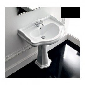 Раковина подвесная угловая Kerasan Retro чёрная 103204