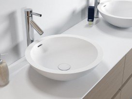 Раковина Riho Avella Ø42 см искусственный камень белый матовый F7AN6042421114