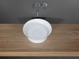 Раковина Riho Barca Ø39,5 см штучний камінь білий матовий F70022