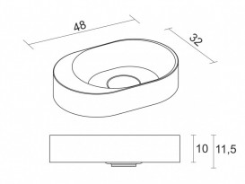Раковина Riho Essence Tray 48х32 см искусственный камень белый матовый F70102