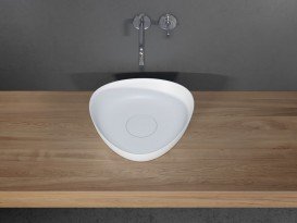 Раковина Riho Oviedo 40,9х40,9 см искусственный камень белый матовый F70020