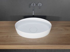 Раковина Riho Thin Oval 58х34,6 см искусственный камень белый матовый F70028