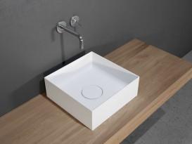 Раковина Riho Thin Square 38х38 см искусственный камень белый матовый F70024