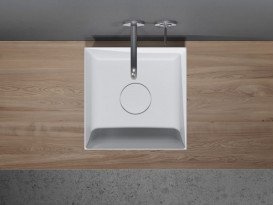 Раковина Riho Thin Square 38х38 см искусственный камень белый матовый F70024