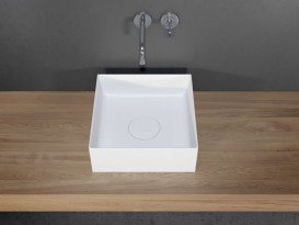 Раковина Riho Thin Square 38х38 см искусственный камень белый матовый F70024