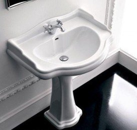 Раковина з п'єдесталом Kerasan Retro біла 104701