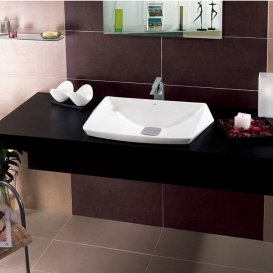 Раковина TOTO Jewelhex полувстраиваемая прямоугольная керамика белый LW682B