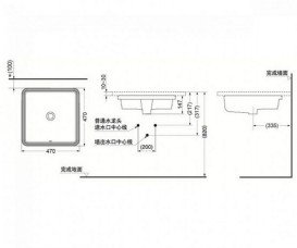 Раковина TOTO врезная квадратная керамика белый LW1514B