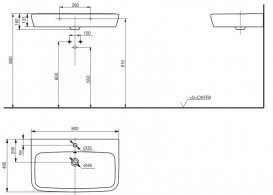 Раковина TOTO Neorest полувстраиваемая прямоугольная керамика белый LW3717HY