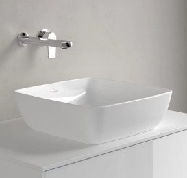 Раковина Villeroy & Boch Artis 41х41 см без перелива TitanCeram CeramicPlus каменный белый 417841RW