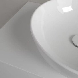 Раковина Villeroy & Boch Artis ⌀43 см без переливу TitanCeram CeramicPlus кам'яний білий 417943RW