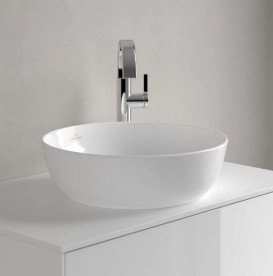 Раковина Villeroy & Boch Artis ⌀43 см без переливу TitanCeram CeramicPlus кам'яний білий 417943RW