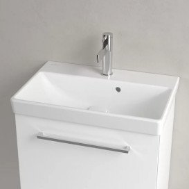 Раковина Villeroy & Boch Avento 55х37 см с переливом санитарная керамика CeramicPlus альпийский белый 4A0055R1