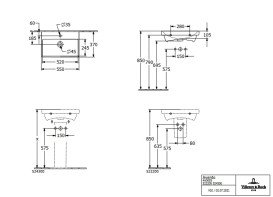 Раковина Villeroy & Boch Avento 55х37 см с переливом санитарная керамика CeramicPlus альпийский белый 4A0055R1
