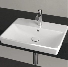 Раковина Villeroy & Boch Avento 55х44 см нешлифованная санитарная керамика CeramicPlus альпийский белый 4A0655R1