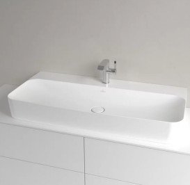 Раковина Villeroy & Boch Finion 100х47 см із прихованим переливом TitanCeram CeramicPlus кам'яний білий 41681BRW