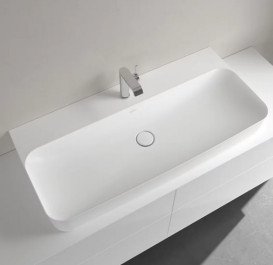 Раковина Villeroy & Boch Finion 100х47 см із прихованим переливом TitanCeram CeramicPlus кам'яний білий 41681BRW