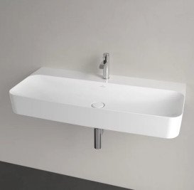 Раковина Villeroy & Boch Finion 100х47 см без перелива TitanCeram CeramicPlus каменный белый 4168A2RW