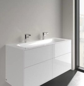 Раковина Villeroy & Boch Finion 120х50 см без перелива TitanCeram CeramicPlus каменный белый 4164C1RW