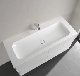 Раковина Villeroy & Boch Finion 120х50 см із прихованим переливом TitanCeram CeramicPlus альпійський білий 4164CBR1