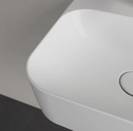 Раковина Villeroy & Boch Finion 43х39 см со скрытым переливом TitanCeram CeramicPlus каменный белый 436444RW