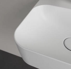 Раковина Villeroy & Boch Finion 43х39 см із прихованим переливом TitanCeram CeramicPlus кам'яний білий 436444RW