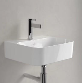 Раковина Villeroy & Boch Finion 43х39 см із прихованим переливом TitanCeram CeramicPlus кам'яний білий 436444RW