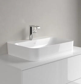 Раковина Villeroy & Boch Finion 60х44,5 см із прихованим переливом TitanCeram CeramicPlus альпійський білий 414264R1