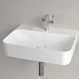 Раковина Villeroy & Boch Finion 60х47 см із прихованим переливом TitanCeram CeramicPlus кам'яний білий 416864RW