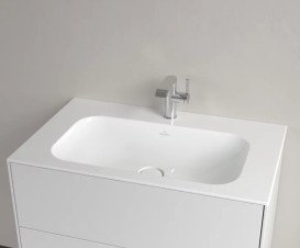Раковина Villeroy & Boch Finion 80х50 см без переливу TitanCeram CeramicPlus кам'яний білий 416481RW