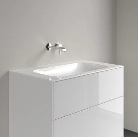 Раковина Villeroy & Boch Finion 80х50 см нешлифованная без перелива TitanCeram CeramicPlus каменный белый 416483RW