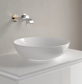 Раковина Villeroy & Boch Loop & Friends ⌀42 см без перелива TitanCeram CeramicPlus альпийский белый 4A4601R1