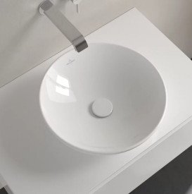 Раковина Villeroy & Boch Loop & Friends ⌀42 см без перелива TitanCeram CeramicPlus альпийский белый 4A4601R1