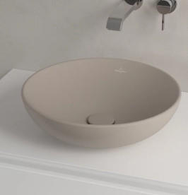 Раковина Villeroy & Boch Loop & Friends ⌀42 см без переливу TitanCeram CeramicPlus мигдаль 4A4601AM