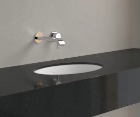 Раковина Villeroy&Boch Loop&Friends 43х28 см з переливом TitanCeram CeramicPlus кам'яний білий 4A5300RW