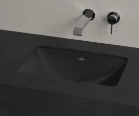 Раковина Villeroy&Boch Loop&Friends 45х28 см з переливом TitanCeram CeramicPlus Ebony (чорний матовий) 4A5600S5