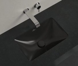 Раковина Villeroy&Boch Loop&Friends 45х28 см без переливу TitanCeram CeramicPlus Ebony (чорний матовий) 4A5601S5