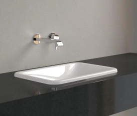 Раковина Villeroy & Boch Loop & Friends 51х34 см с переливом TitanCeram CeramicPlus альпийский белый 4A6400R1