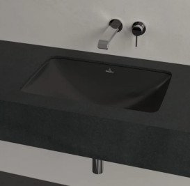 Раковина Villeroy&Boch Loop&Friends 54х34 см з переливом TitanCeram CeramicPlus Ebony (чорний матовий) 4A5700S5