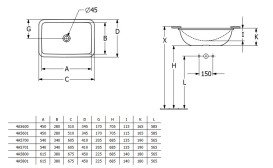 Раковина Villeroy&Boch Loop&Friends 54х34 см з переливом TitanCeram CeramicPlus Ebony (чорний матовий) 4A5700S5