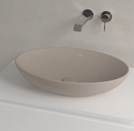 Раковина Villeroy & Boch Loop & Friends 56х38 см з переливом TitanCeram CeramicPlus мигдаль 4A4700AM