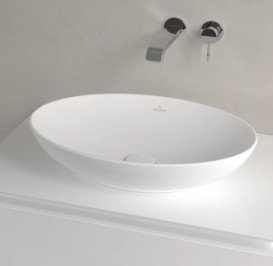Раковина Villeroy & Boch Loop & Friends 56х38 см без переливу TitanCeram CeramicPlus кам'яний білий 4A4701RW