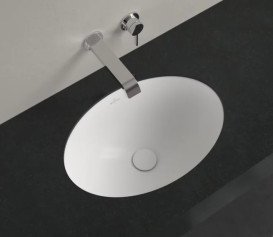 Раковина Villeroy & Boch Loop & Friends 56х38 см з переливом TitanCeram CeramicPlus кам'яний білий 4A5500RW