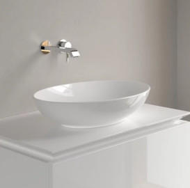Раковина Villeroy & Boch Loop & Friends 56х38 см с переливом TitanCeram CeramicPlus альпийский белый 4A4700R1