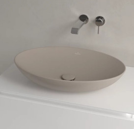 Раковина Villeroy & Boch Loop & Friends 62х42 см без перелива TitanCeram CeramicPlus миндаль 4A4801AM