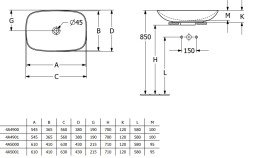 Раковина Villeroy & Boch Loop & Friends 62х42 см с переливом TitanCeram CeramicPlus альпийский белый 4A5000R1