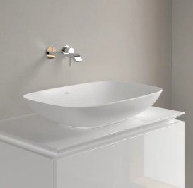 Раковина Villeroy&Boch Loop&Friends 62х42 см з переливом TitanCeram CeramicPlus кам'яний білий 4A5000RW
